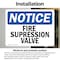 Signmission Fire Suppression Valve OSHA Notice Sign, Vinyl Decal, 10in W x 7in L, 2PK OS-2PACK-NS-D-710-L-12705 - alternate 6